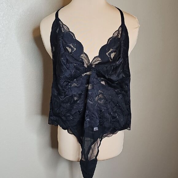 NWT Adore Me Esme Black Lace Lingerie Teddy XL - Picture 1 of 8